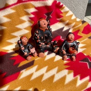 Native American Clay Figurines-Trail of Tears, Set of Three